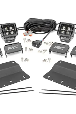 In Demand LED Light Kit | Fog Mount | Triple 2" Black Pair | White DRL | Ford Bronco (21-25)