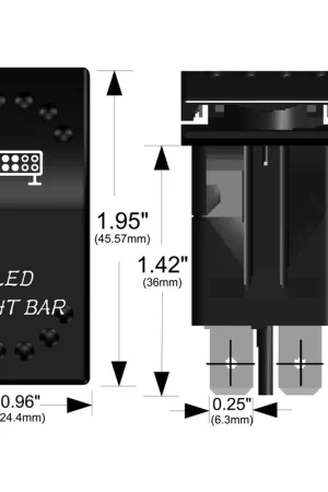 Rocker Switch On/Off 5 Pin LED Light Bar White Bulldog Winch Best Price