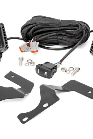 Toyota 4Runner 2 Inch LED Lower Windshield Ditch Kit Black Series w/Cool White DRL For 14-Pres 4Runner Rough Country In Demand