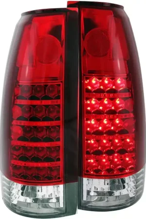 ANZO 1999-2000 Cadillac Escalade LED Taillights Red/Clear Premium