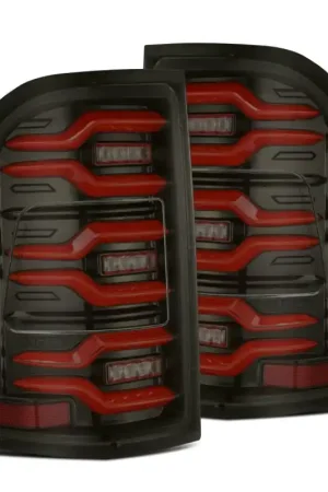 In Demand AlphaRex 19-21 Dodge Ram 1500 Luxx-Series LED Tail Lights Black/Red w/Activ Light/Seq Signal