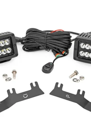 Professional Grade LED Ditch Light Kit | 2in Black Pair | Spot | Chevy/GMC 1500 (14-18 & Classic)