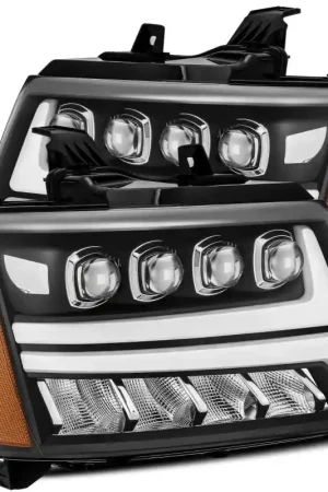 Buy Today AlphaRex 07-13 Chevy Avalanche NOVA LED Proj Headlights Plank Style Matte Black w/Activ Light/DRL