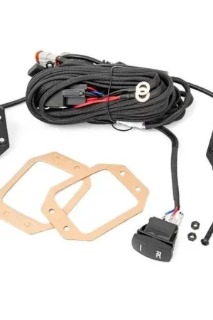 2 Inch Square Flush Mount Cree LED Lights Pair Black Series w/Cool White DRL Rough Country Special Offer