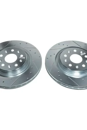 Hassle-Free Returns Power Stop 20-21 Chevrolet Corvette Rear Evolution Drilled & Slotted Rotor - Pair