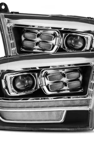 AlphaRex 09-18 Dodge Ram 2500 LUXX LED Proj Headlights Plank Style Black w/Activ Light/DRL Seasonal Sale