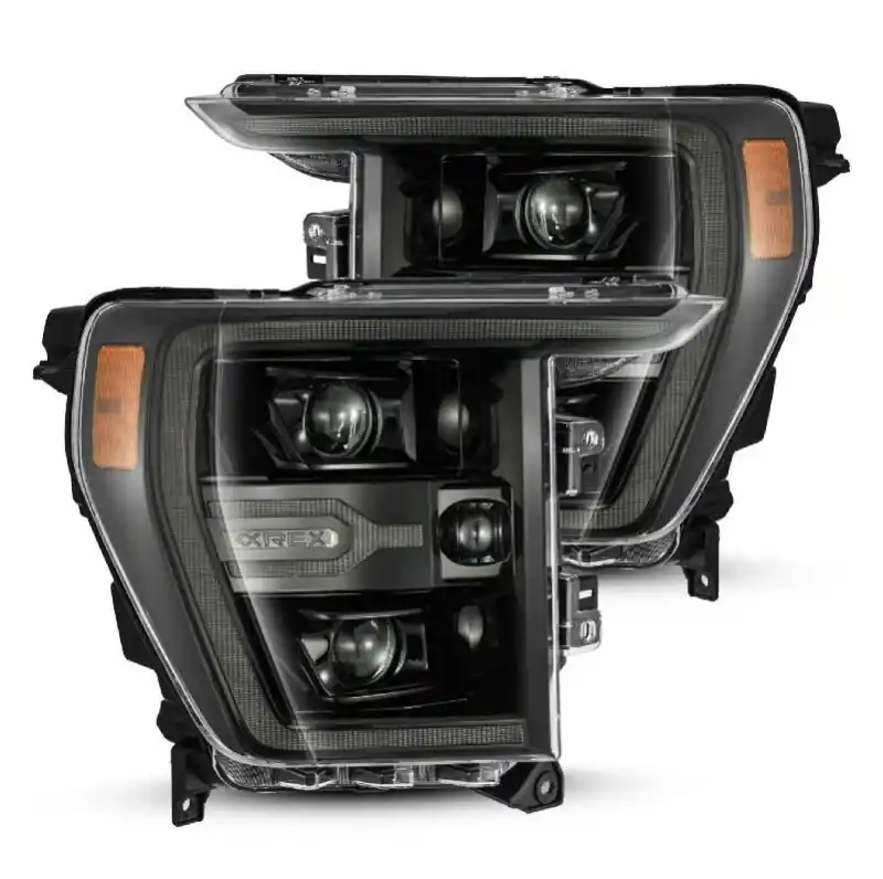 Seasonal Sale AlphaRex 21-22 Ford F150 Luxx-Series Projector Headlights Alpha-Black w/Activ Light/Seq Signal