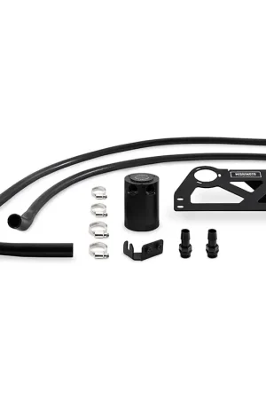 Mishimoto 12-18 Jeep Wrangler JK Baffled Oil Catch Can Kit - Black Modern