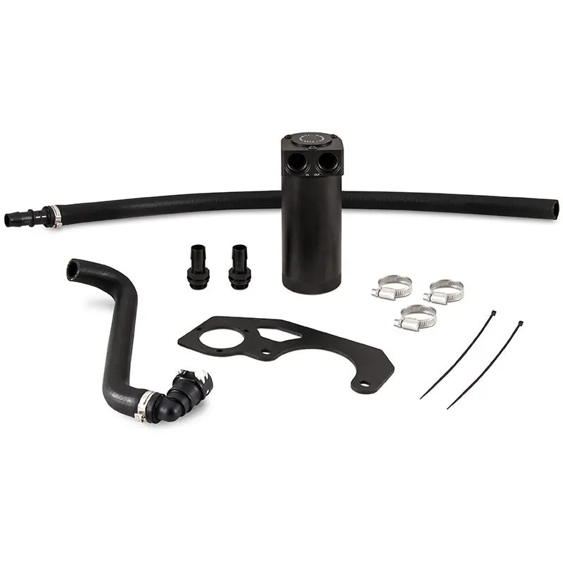 Hot Deal Mishimoto 2018+ Jeep Wrangler JL 2.0L Baffled Oil Catch Can Kit - Black