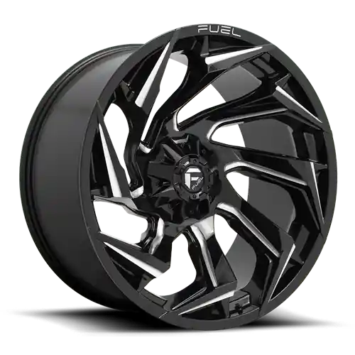Original Aluminum Wheels 20X9 Reaction D753 5 On 139.7/5 On 150 Gloss Black/Milled 110.1 Bore 20 Offset Fuel Off Road Wheels