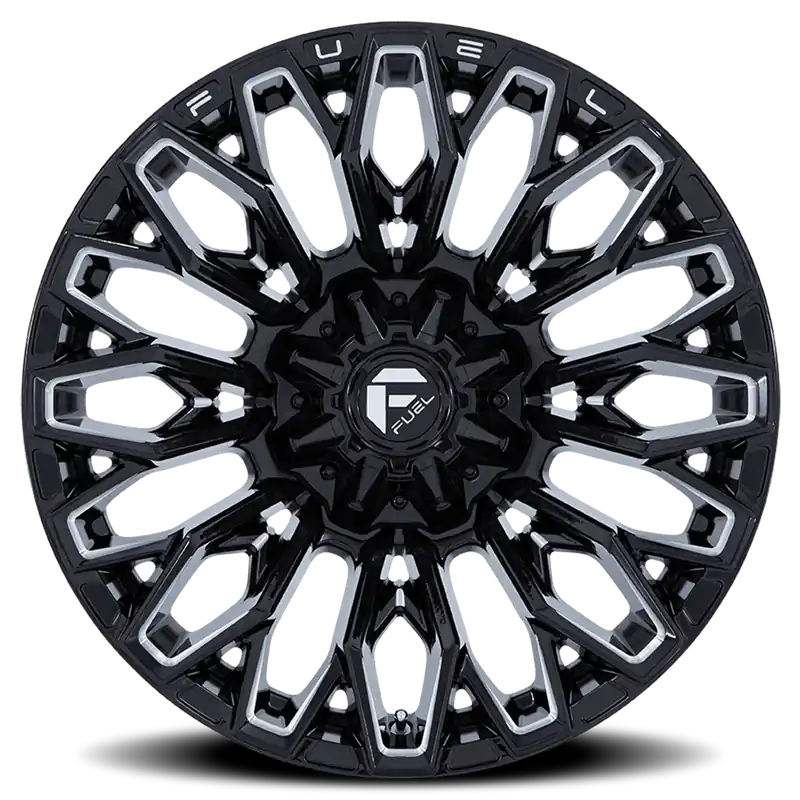 Wholesale Aluminum Wheels 22X12 Strike FC865 BE 8 On 170 Gloss Black Milled 125.1 Bore -44 Offset Fuel Off Road Wheels