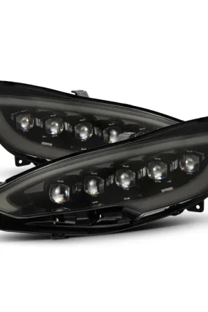 Markdown AlphaRex 12-21 Tesla Model S NOVA LED Proj Headlights Alpha-Black w/Actv Light & Seq.Sig / SB DRL