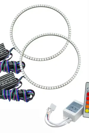 Worldwide Shipping Oracle Jeep Wrangler JK 07-17 LED Waterproof Halo Kit - ColorSHIFT w/ Simple Controller