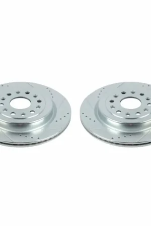 Genuine Power Stop 19-20 Ram 1500 Rear Evolution Drilled & Slotted Rotors - Pair
