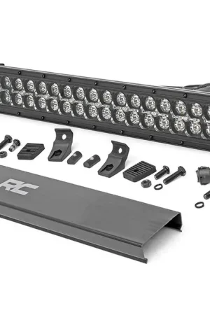 20 Inch CREE LED Light Bar Dual Row Black Series w/Cool White DRL Rough Country Mega Sale