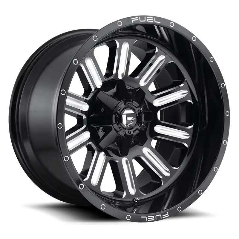 Aluminum Wheels 18X9 Hardline D620 5 On 139.7/5 On 150 Gloss Black/Milled 110.3 Bore 1 Offset Fuel Off Road Wheels Worldwide Shipping