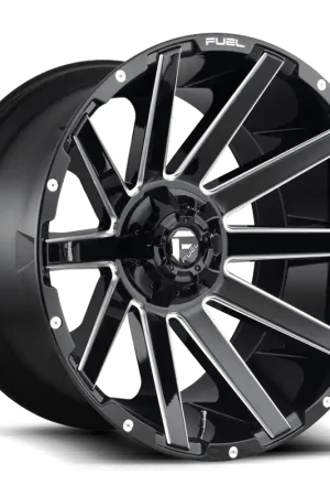 Must Have Aluminum Wheels 20X9 Contra D616 5 On 114.3/5 On 127 Matte Black/Milled 78.1 Bore 1 Offset Multi Spoke Fuel Off Road Wheels