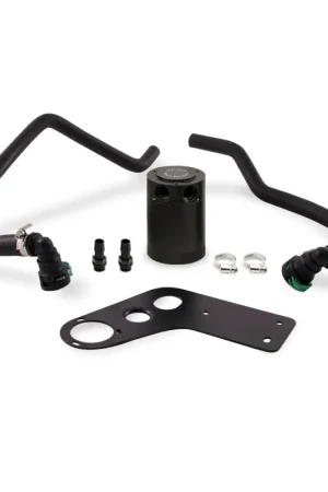 Mishimoto 2015+ Ford Mustang GT Baffled Oil Catch Can Kit - Black Clearance