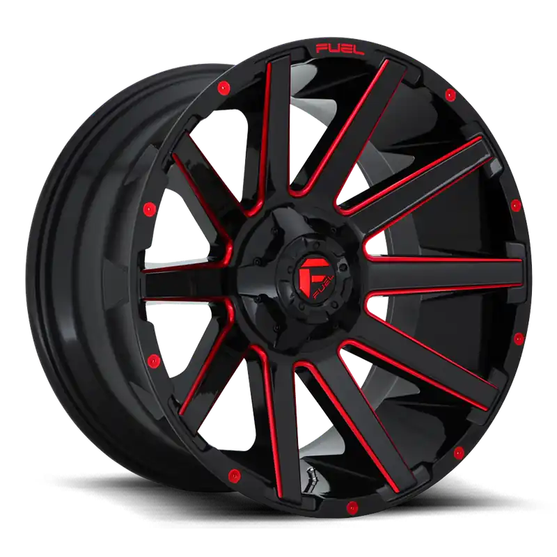 While Supplies Last Aluminum Wheels 20X9 Contra D643 5 On 139.7/5 On 150 Gloss Red Milled 110.3 Bore 1 Offset Multi Spoke Fuel Off Road Wheels