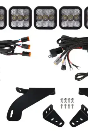 Diode Dynamics 21-22 Ford F-150 SS5 Grille CrossLink Lightbar Kit- Pro White Combo Last Chance