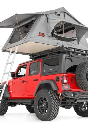 Roof Top Tent Rack Mount 12 Volt Accessory w/Ladder Extension and LED Light Kit Rough Country Save Now