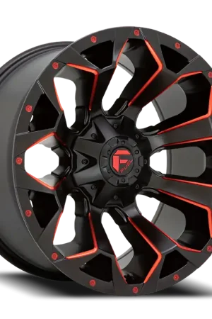 Aluminum Wheels 17X9 Assault D787 5 On 114.3/5 On 127 Matte Black Milled Red Tint 78.1 Bore -12 Offset Fuel Off Road Wheels Instant Buy