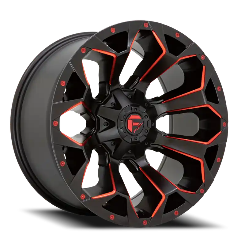 Aluminum Wheels 17X9 Assault D787 5 On 114.3/5 On 127 Matte Black Milled Red Tint 78.1 Bore -12 Offset Fuel Off Road Wheels Instant Buy