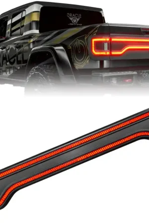 Handmade Oracle 20-23 Jeep Gladiator Racetrack Style LED Tail Gate Light - Tinted