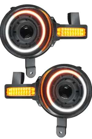 Direct From Manufacturer Oracle 2021+ Ford Bronco Oculus Bi-LED Projector Headlights - Amber/White Switchback