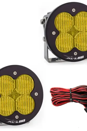 Worldwide Shipping Baja Designs XL R 80 Series Wide Cornering Pattern LED Light Pods - Amber