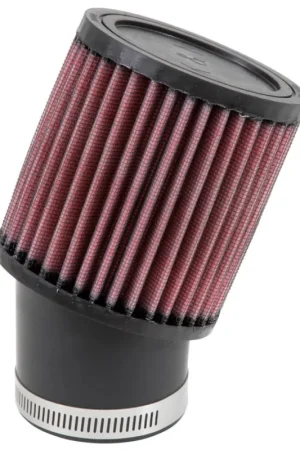 Genuine K&N Filter Universal Rubber Round Straight Filter 20 Deg Angled 2-7/16in Flange 3-3/4in OD 4in H