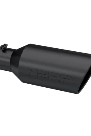 MBRP Universal Exhaust Tip 7in O.D. Rolled End 4in Inlet 18in Length - Black One Day Deal