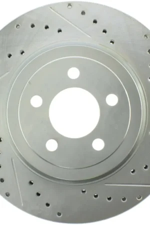 Cheap StopTech Select Sport 10-14 Dodge Challenger Drilled and Slotted Front Left Brake Rotor
