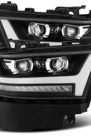 AlphaRex 19-20 Ram 1500HD PRO-Series Proj Headlight Plnk Style Blk w/Activ Light/Seq Signal/Plnk DRL Express Delivery