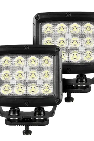 Go Rhino Xplor Bright Series Rectangle SingleLED Spot Light Kit (Surface Mount) 5in. - Blk (Pair) Editor’s Pick