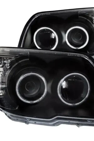 Final Sale ANZO 2006-2009 Toyota 4Runner Projector Headlights w/ Halo Black