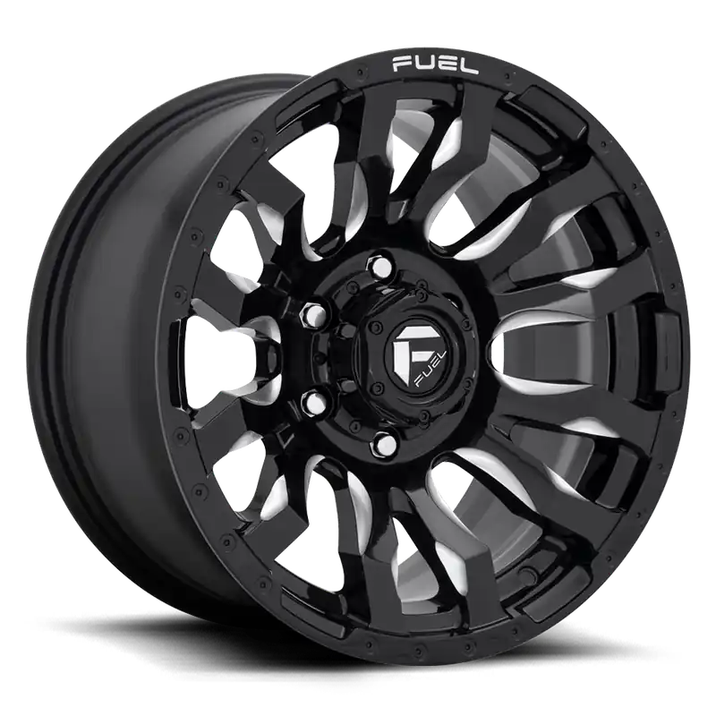 Special Discount Aluminum Wheels 20X10 Blitz D673 6 On 139.7 Gloss Black Milled 106.1 Bore -18 Offset Multi Spoke 39 Lbs Fuel Off Road Wheels