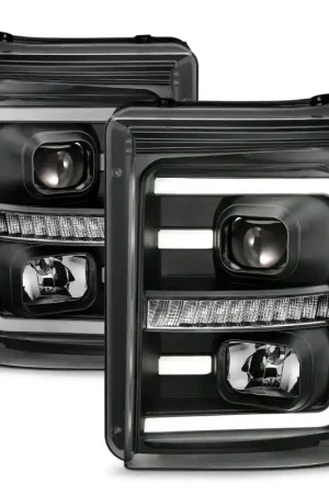 Latest ANZO 2011-2016 Ford F250 Projector Headlights w/ Plank Style Switchback Black w/ Amber