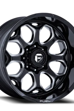 Buy Online Aluminum Wheels 22X12 Scepter FC862 BE 5 On 127 Gloss Black Milled 71.5 Bore -44 Offset Fuel Off Road Wheels