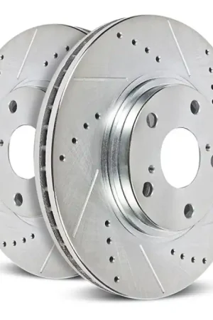 Latest Power Stop 21-22 Ford F-150 Rear Drilled & Slotted Rotor (Pair)