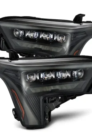AlphaRex 22-23 Toyota Tundra NOVA-Series Headlights Alpha-Blk w/White DRL - Req 810029 OR 810030 Fast Shipping