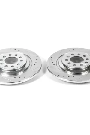 Best Price Power Stop 14-19 Jeep Cherokee Rear Evolution Drilled & Slotted Rotors - Pair
