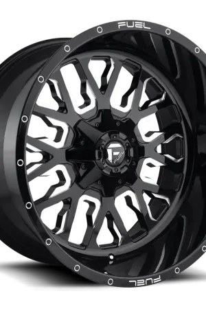 Next Day Delivery Aluminum Wheels 18X9 Stroke D611 8 On 165.1 Gloss Black Milled 125.2 Bore 1 Offset Fuel Off Road Wheels
