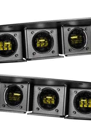 ORACLE Lighting 21-22 Ford Bronco Triple LED Fog Light Kit for Steel Bumper - Yellow Professional Grade