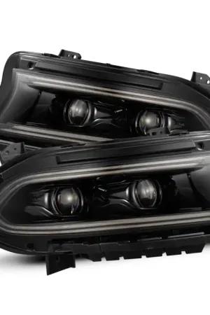 Must Have AlphaRex 15-23 Dodge Charger LUXX LED Proj Headlights Alpha-Black w/Actv Light & Seq.Sig / SB DRL