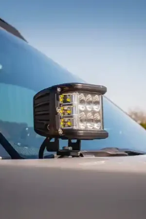 Professional Grade Cali Raised 10-24 Toyota 4Runner Low Profile Led Ditch Light Brackets Kit - Brackets W/ 27W Side Pro