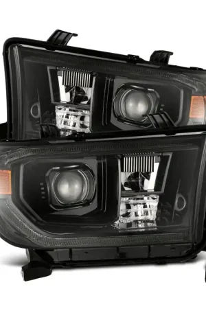 Free Delivery AlphaRex 07-13 Toyota Tundra / 08-17 Sequoia LUXX LED Proj HL Alpha-Blk w/Actv Light Seq. Sig + DRL