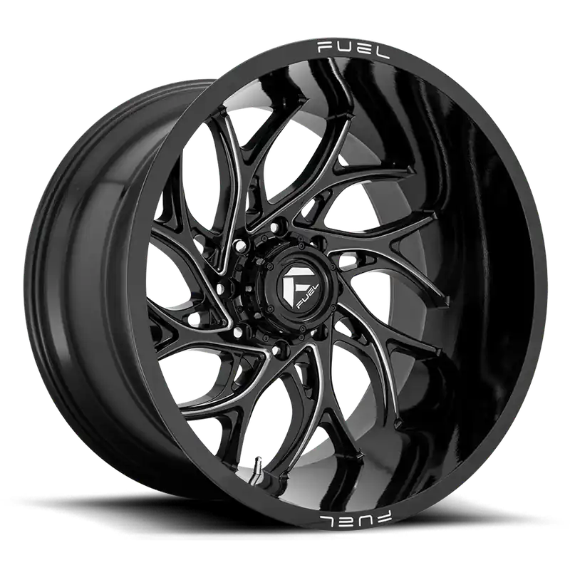 Order Now Aluminum Wheels 22X10 Runner D741 6 On 139.7 Gloss Black Milled 106.1 Bore -18 Offset Fuel Off Road Wheels