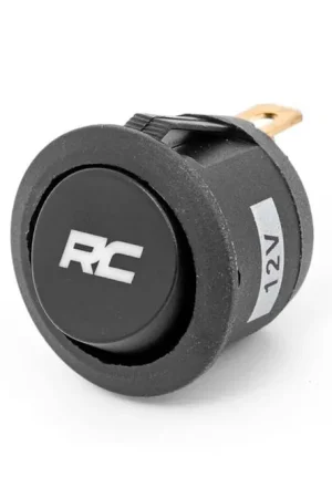 Round LED Backlit Rocker Switch RC logo Blue LED Back Light Rough Country Money Back Guarantee