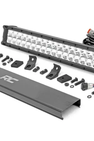 Viral 20-inch Cree LED Light Bar Dual Row Chrome Series w/ Amber DRL Rough Country